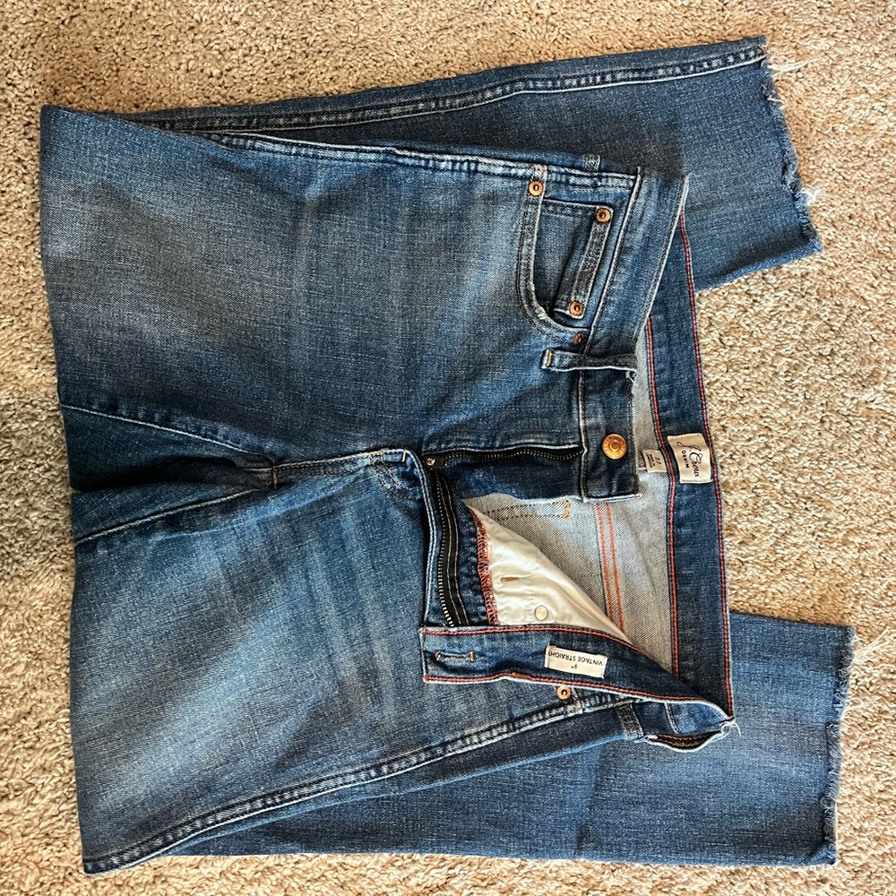 J. Crew Vintage Straight Blue Denim Jeans